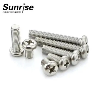 DIN7985 M8 Cruz Recessed Pan Head Machine Screws de aço inoxidável