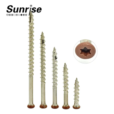 Parafuso estrela longo escareado plano CSK duplo coutnersunk