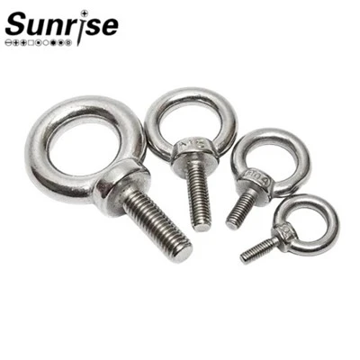 Parafuso de olhal roscado de aço inoxidável de 6 mm, DIN580